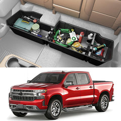 Tuyoung under-seat storage box fits Chevy Silverado 1500 for organized tools