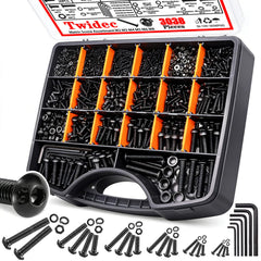 Twidec screw kit box open shows organized hardware for DIY projects