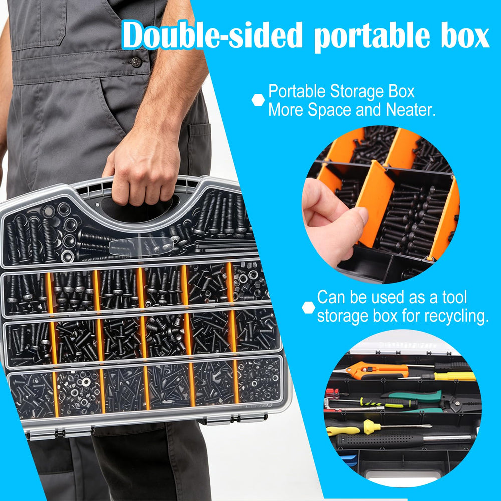 Twidec transparent storage box keeps sizes easy to locate