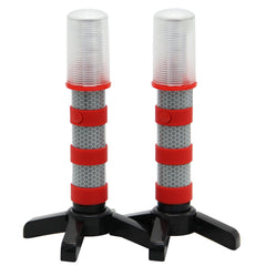 Twinkle Star LED beacon with detachable stand for flexible placement along road shoulder