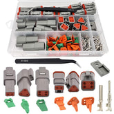 Twippo Deutsch Connector Kit box shows 18 waterproof sets for automotive wiring.