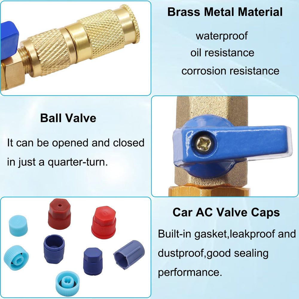TWTADE valve cores set for R134A and R12 compatibility