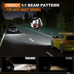 TXBILMOO fog light bulbs 6500K improve nighttime signaling