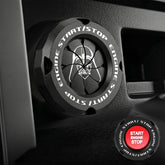 Tybasthe rotary push start cover front view on dash for added style and protection