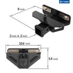 Rear bumper mount hitch setup on RAM trucks for secure towing.