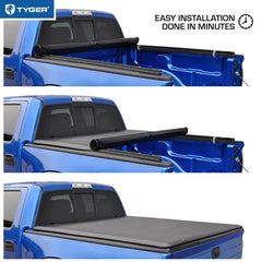 Tyger Auto T1 full bed access when rolled up for cargo loading