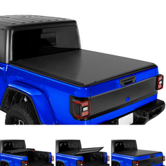 Tyger Auto T3 soft tri-fold cover mounted on Jeep Gladiator for weather protection