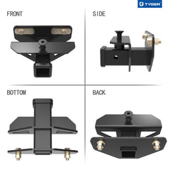 Two-inch receiver rated up to 6000 lb.