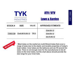 TYK Industries tube fits mowers tractors wheelbarrows and other garden equipment