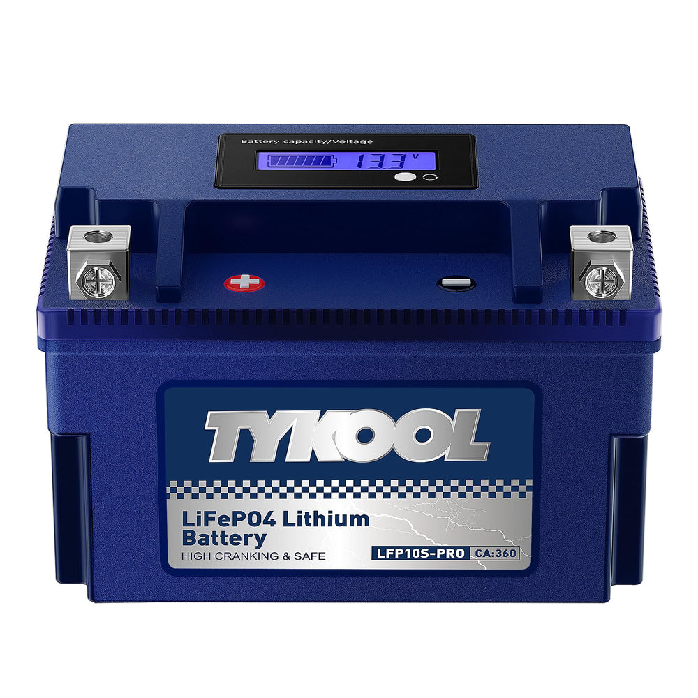 TYKOOL LFP10S-PRO front view with compact form and strong starting power.