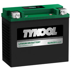 TYKOOL LFP20L-BS-STD battery pack close-up showing lightweight design