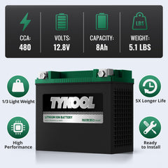 TYKOOL LFP20L-BS-STD onboard BMS with LCD monitor