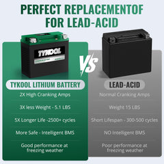 TYKOOL LFP20L-BS-STD ideal for winter storage and long rides
