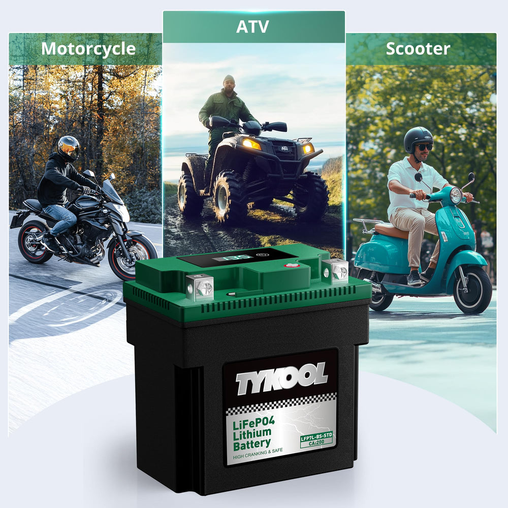 TYKOOL YTX7L-BS-STD delivers 180CCA start power.
