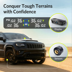 TPMS in motion provides continuous monitoring during travel.