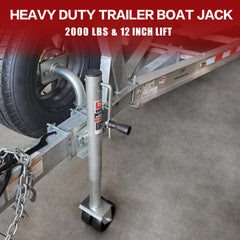 TYT 2000 lbs boat trailer jack with dual 6-inch wheels for stability