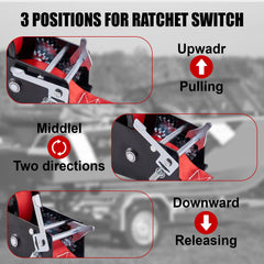 Two-way ratchet in action enables forward and backward loading versatility