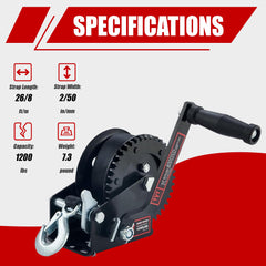 TYT 8m black strap extended for boat loading