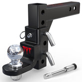 TYT adjustable trailer hitch ball mount in a 2-inch receiver for versatile towing