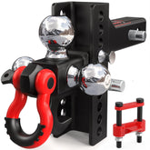 TYT adjustable tri-ball hitch on a 2-inch receiver showing versatile towing options