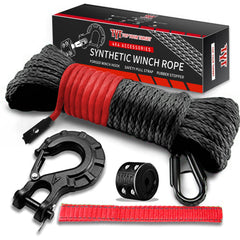TYT off-road rope 1/4x50 synthetic, strong and lightweight for easy winching.