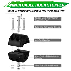 TYT rubber stopper helps manage rope end and prevent slack creep