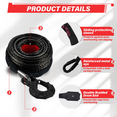 TYT protective nylon cover 1.5 m shields rope from sun and abrasion