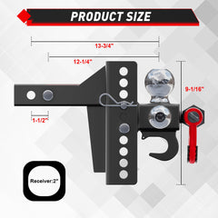 TYT triple trailer balls set for quick trailer changes without tools