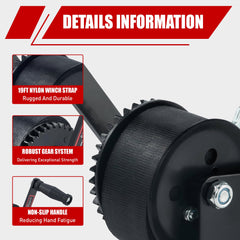 Two-way ratchet enables forward and backward operation for versatile loads.