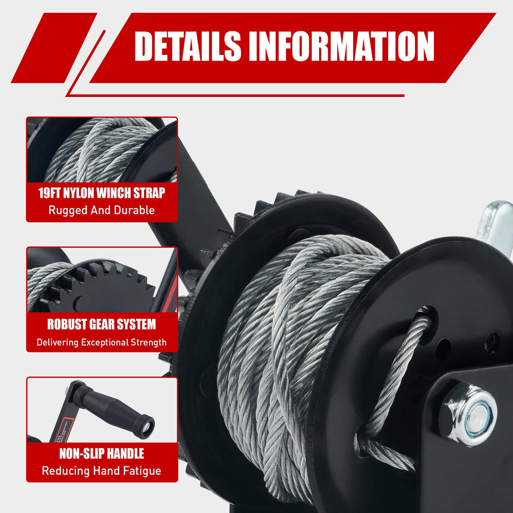TYT anti-slip handle provides secure grip during cranking tasks