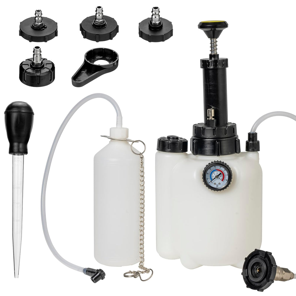 Tzuoen brake bleeder reservoir with clear fluid visibility for refills.