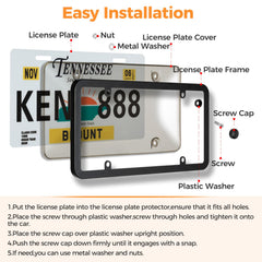 Tzuoen easy-install screws and gaskets – simple DIY mounting in minutes.