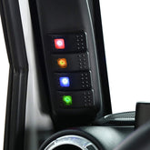 u-Box left pillar pod for Jeep Wrangler JK with four illuminated switches for easy accessory control