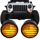U-Box Wrangler JK front turn signal amber LED improves night visibility.