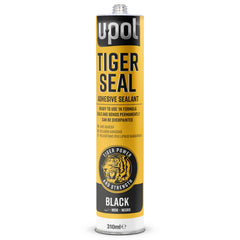 U-Pol Black Tiger Seal adhesive-sealant, waterproof bond for panels and trim; paintable after curing.