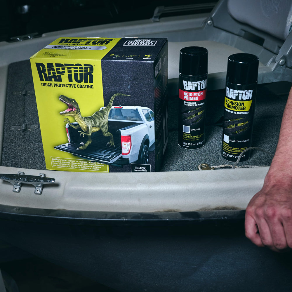 U-POL Raptor acid etch primer forms a durable anti-corrosion barrier on metal.