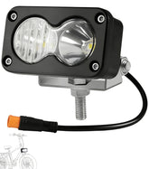 UAOPL electric bike headlight 20W with 6000-6500K beam for night visibility.