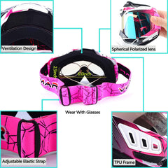 Ubelly bendable frame goggles enabling flexible, snug wear.
