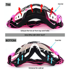 Ubelly dirt bike goggles strap detail highlighting secure, comfortable fit.