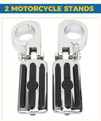 UBOG crash-bar clamps securely lock pegs onto the engine guard.