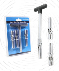 UBOG glow plug removal tool with universal joint for narrow passages.