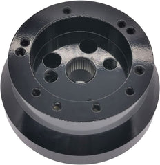 Close-up of bell-shaped wire and plastic sleeve with UcarSoon hub adapter.