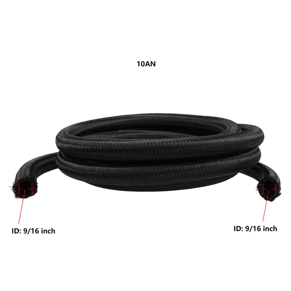 Ucreative fuel line kit installed with straight and angled ends for flexible routing.