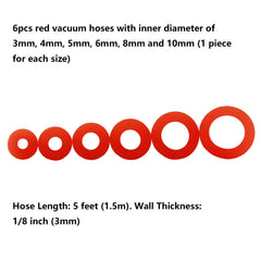Five-foot hose length showing 1/8 inch wall thickness