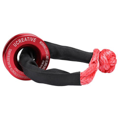 Ucreative red soft shackle pair sideview for quick attachment