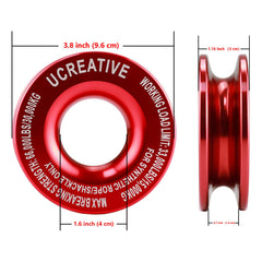 Closeup of Ucreative UHMWPE soft shackle showing high strength