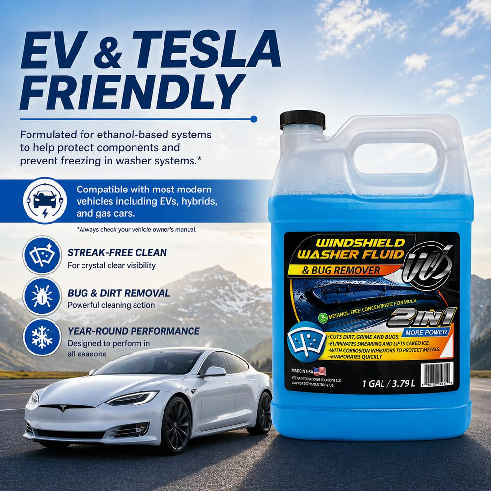 Close-up of UCS bug remover label highlighting methanol-free formula
