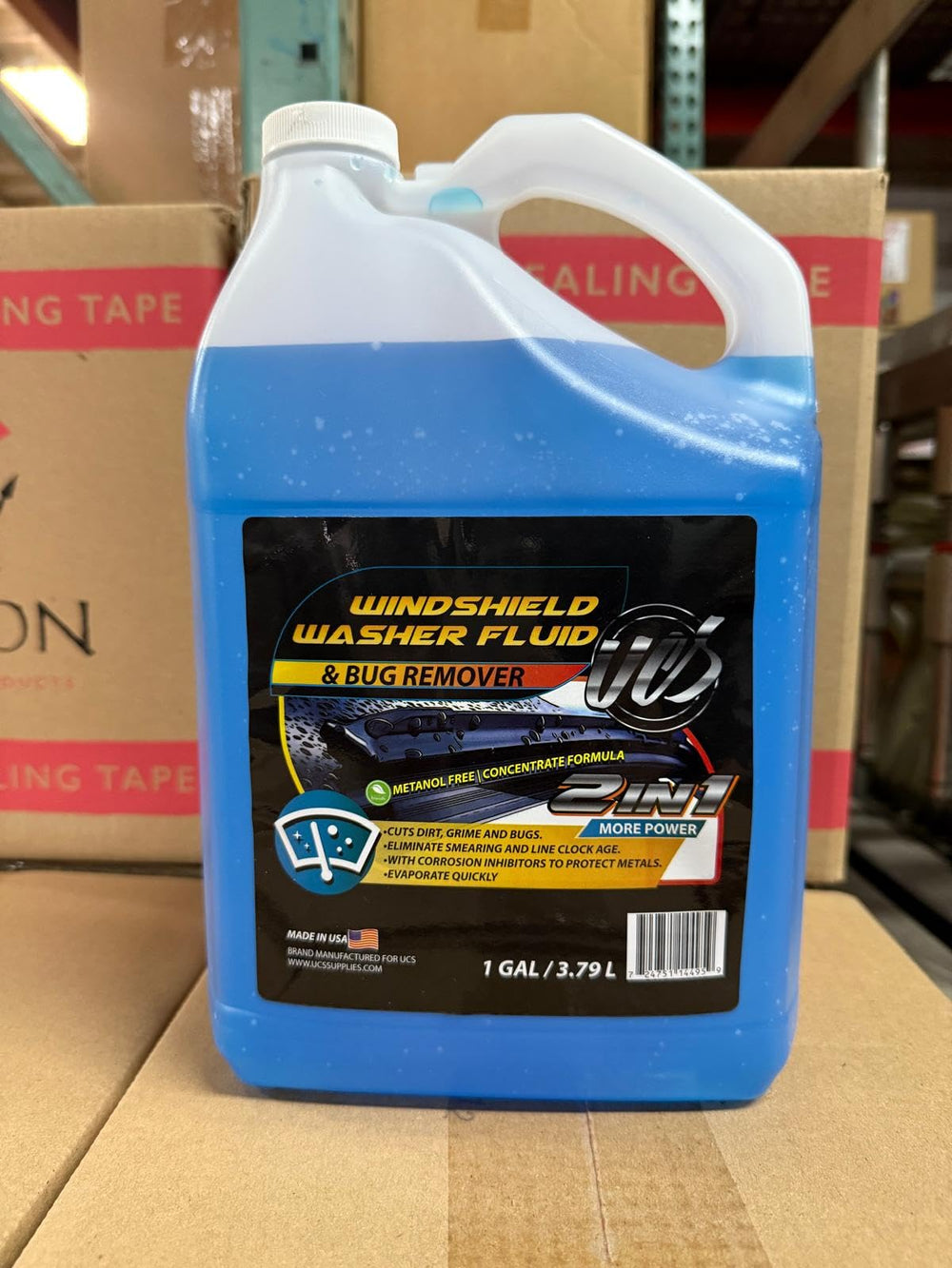 Reservoir fill demo with UCS windshield fluid in a car