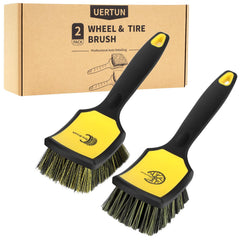 UERTUN soft rim brush for scratch-free wheel cleaning with high-density bristles.