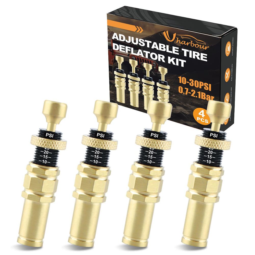 Uharbour Adjustable Tire Deflator enabling precise 10-30 psi control for off-road setups.